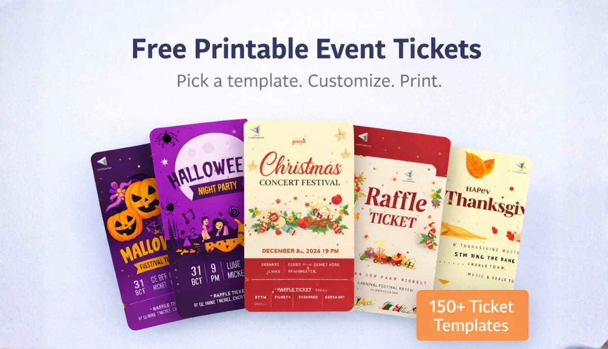 free printable event tickets