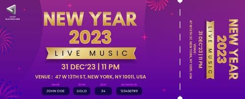 New Year Live Music Ticket