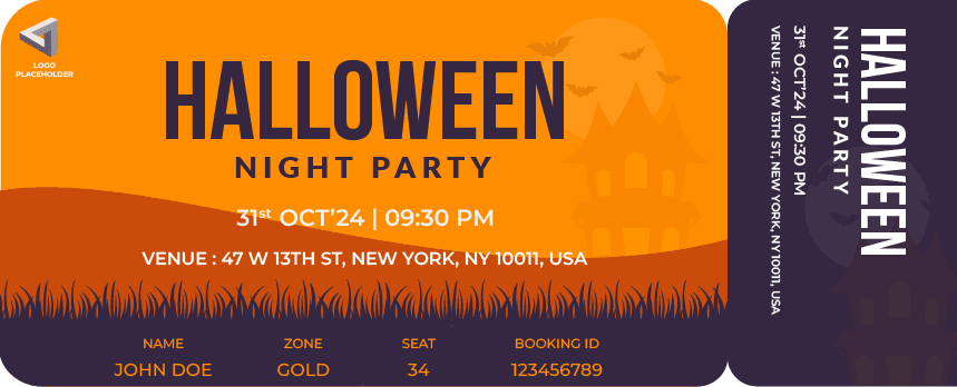 Halloween Night Party Ticket