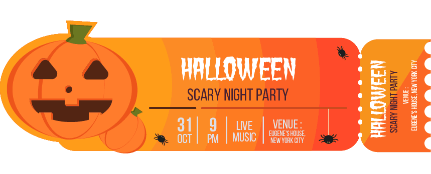 Halloween Scary Night Ticket