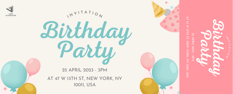 Birthday Party Ticket Template