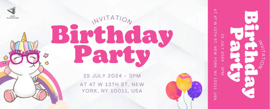 Fun Birthday Party Ticket