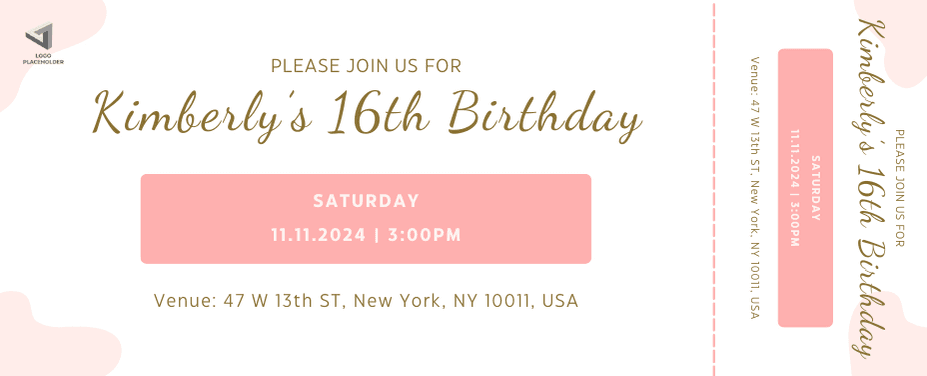 Birthday Invitation Ticket