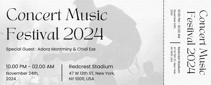 Music Festival Concert Ticket