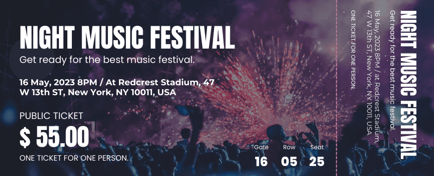 Night Music Concert Ticket