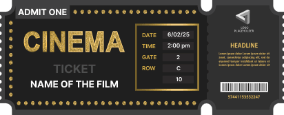 Black Background Movie Ticket
