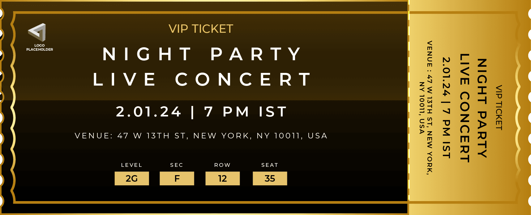 VIP Live Concert Ticket