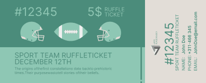 Dual-colored Sports Ticket