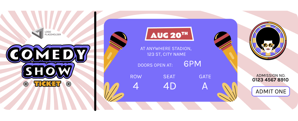 Attractive Comedy Show Ticket