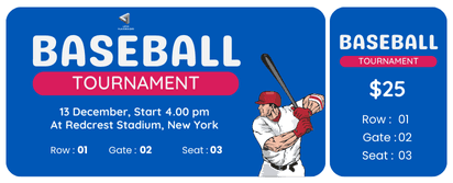 Baseball Tournament Ticket