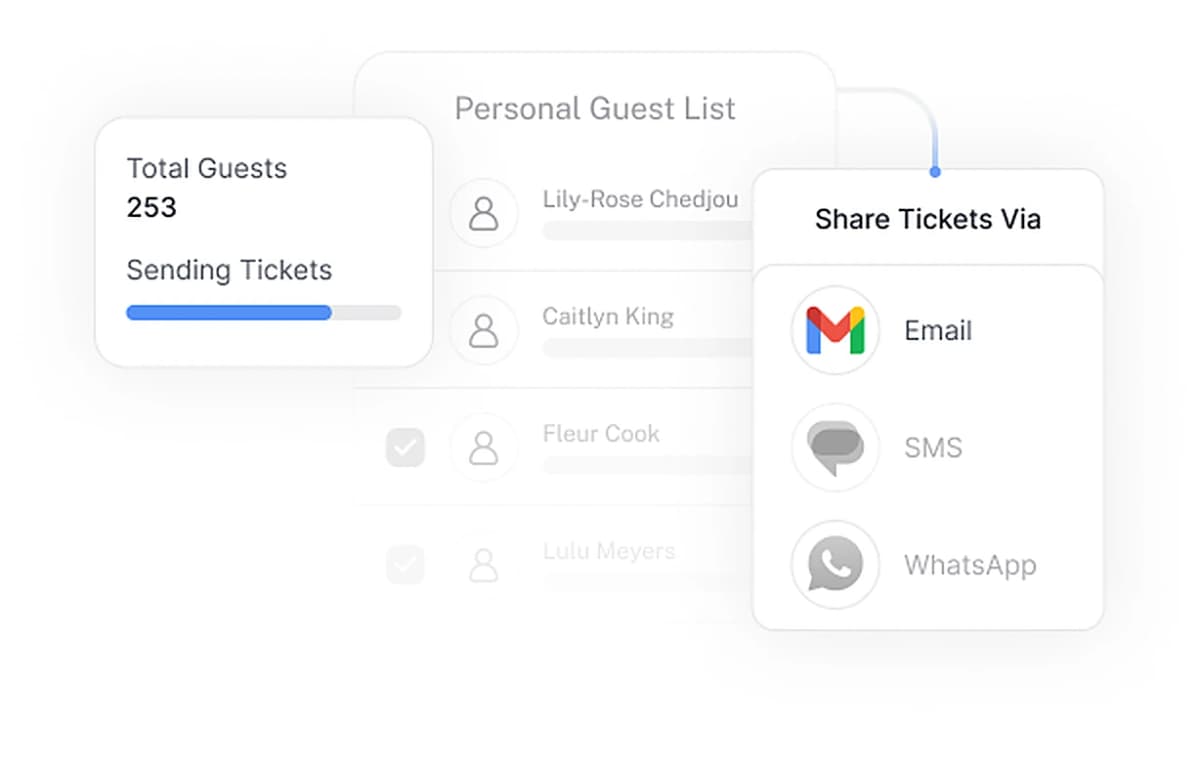 Direct ticketing for private events with known guest lists